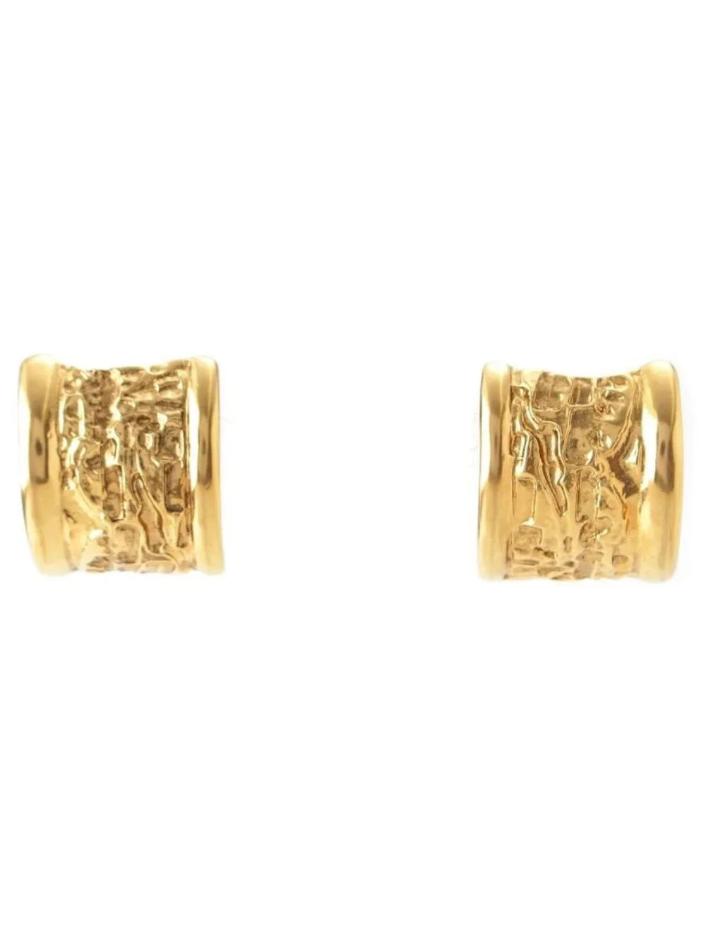 Saint Laurent Vintage Lava Earrings Gold
